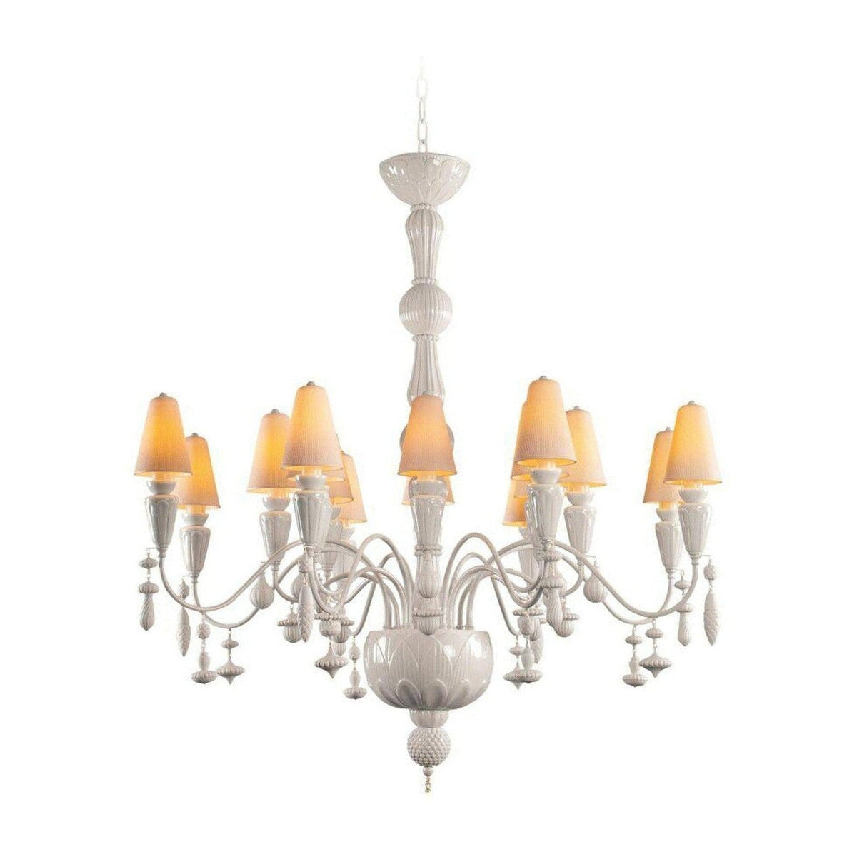 16-Light Organic Porcelain Chandelier