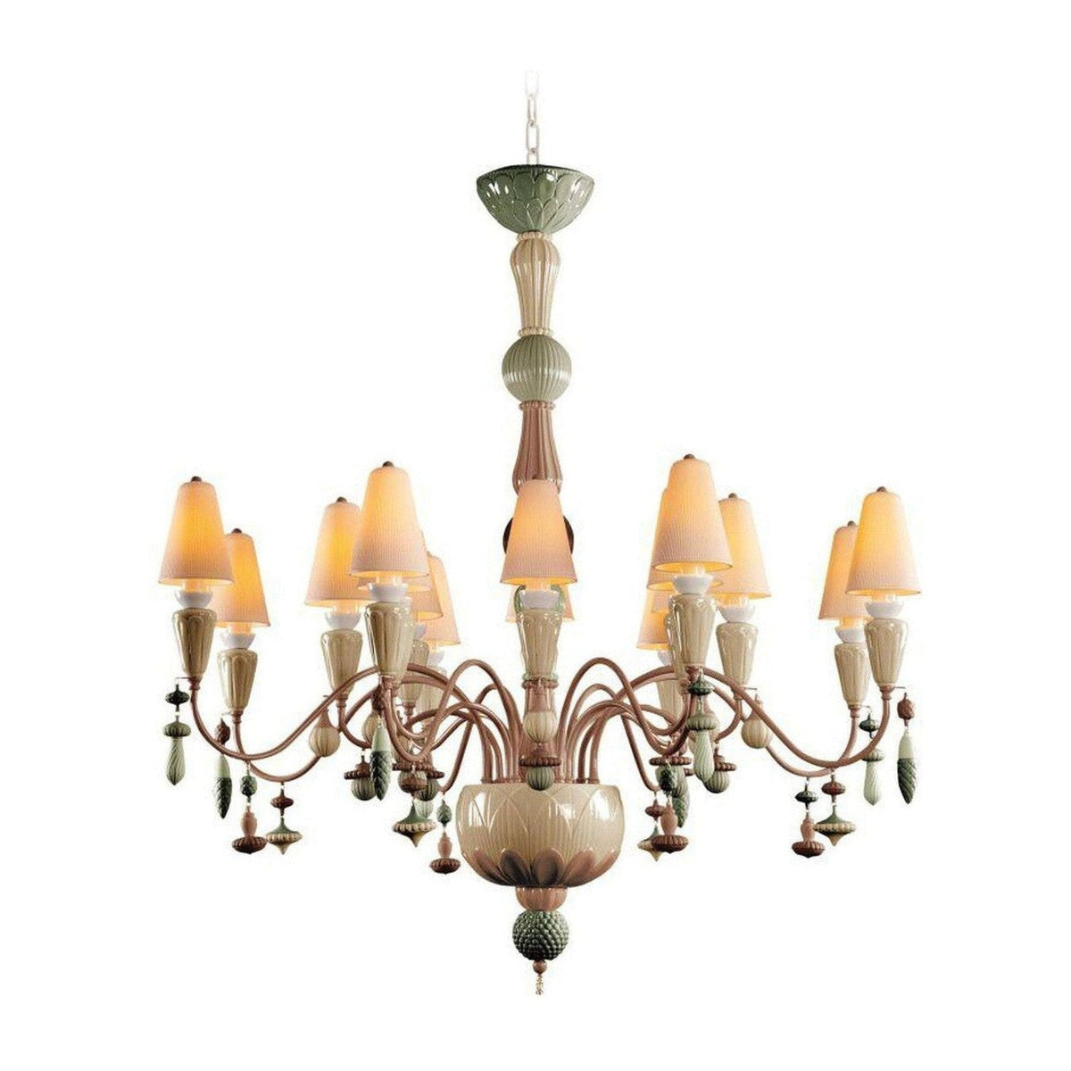 16-Light Organic Porcelain Chandelier
