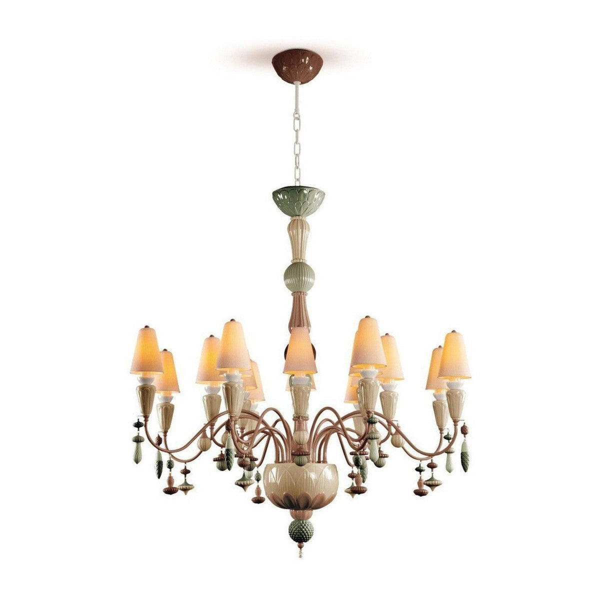 16-Light Organic Porcelain Chandelier