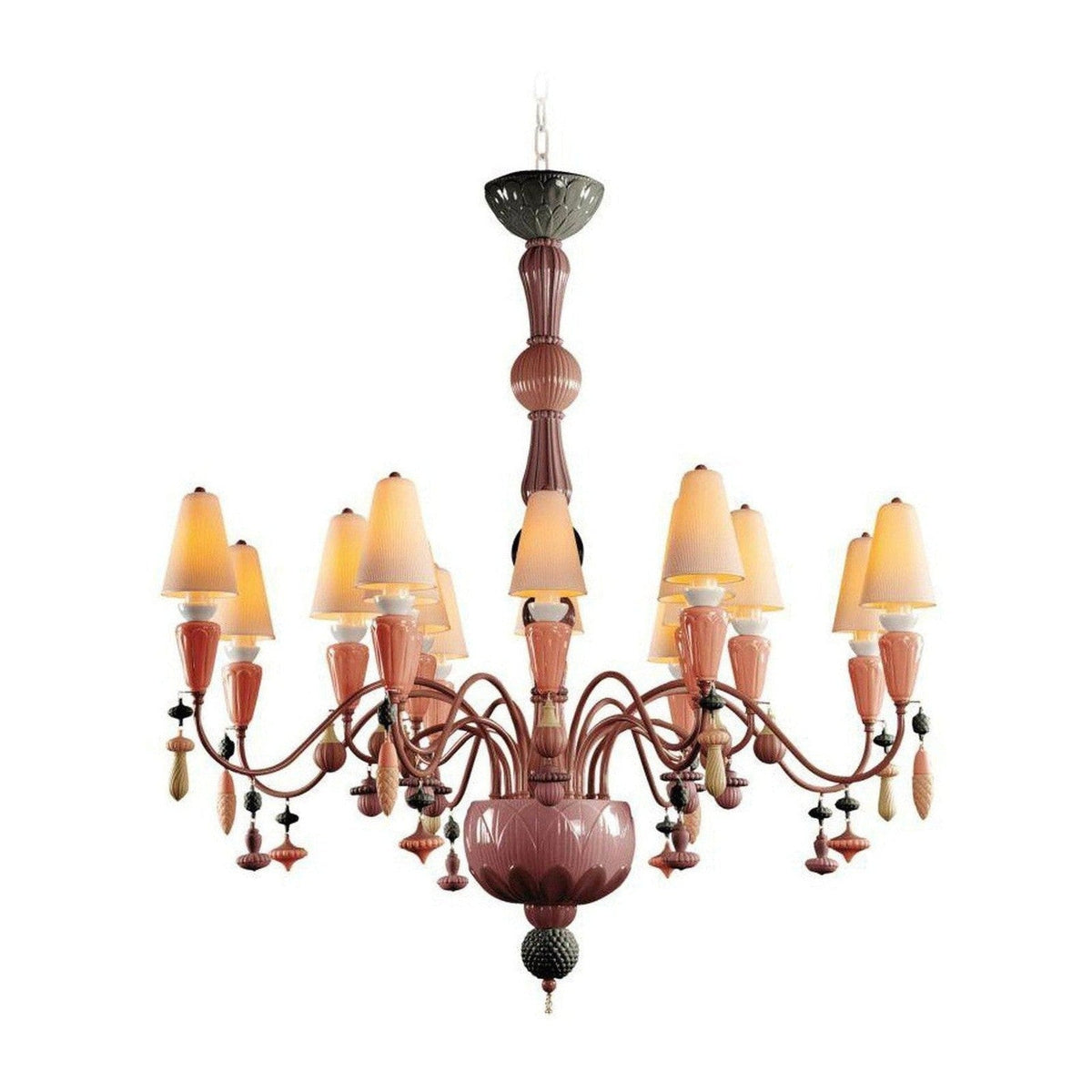 16-Light Organic Porcelain Chandelier