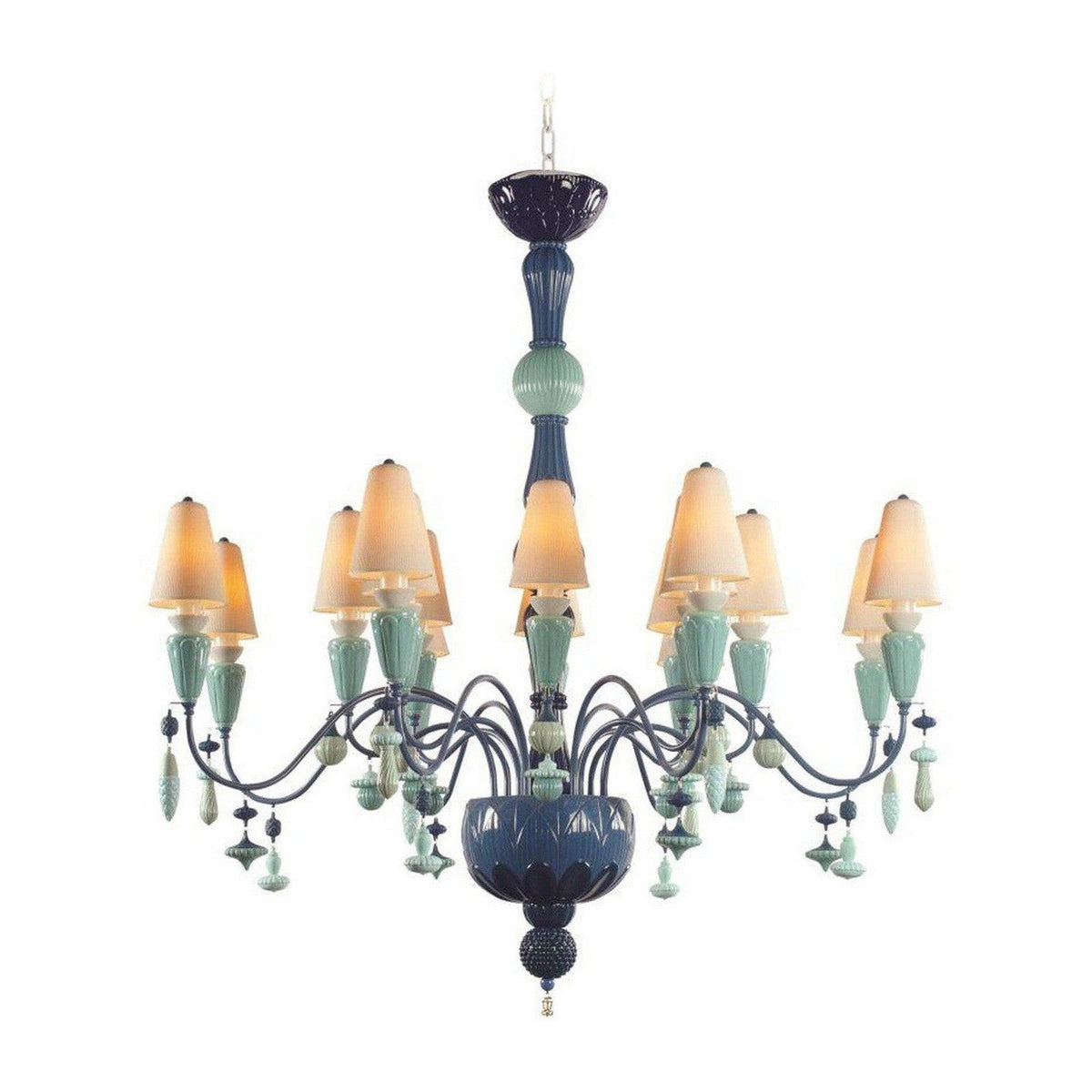 16-Light Organic Porcelain Chandelier
