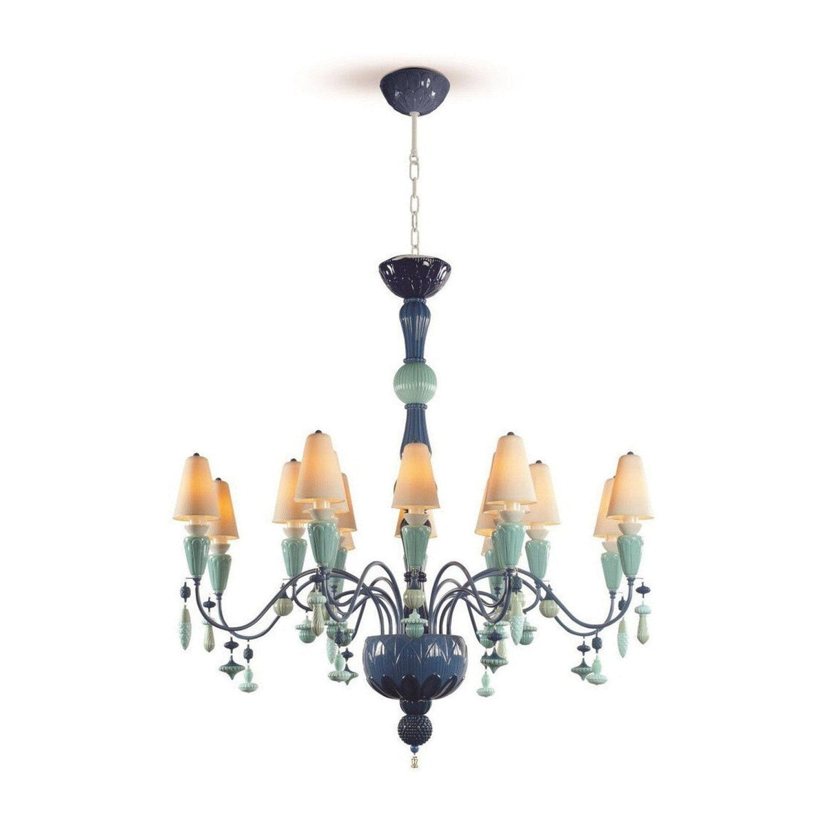 16-Light Organic Porcelain Chandelier