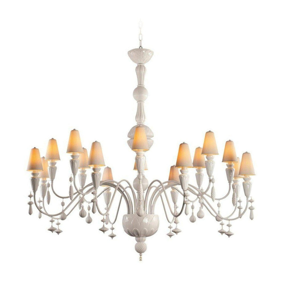 16-Light Organic Porcelain Chandelier