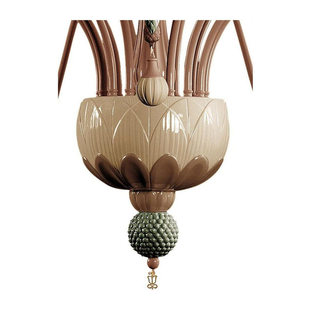 16-Light Organic Porcelain Chandelier / Spices / Large