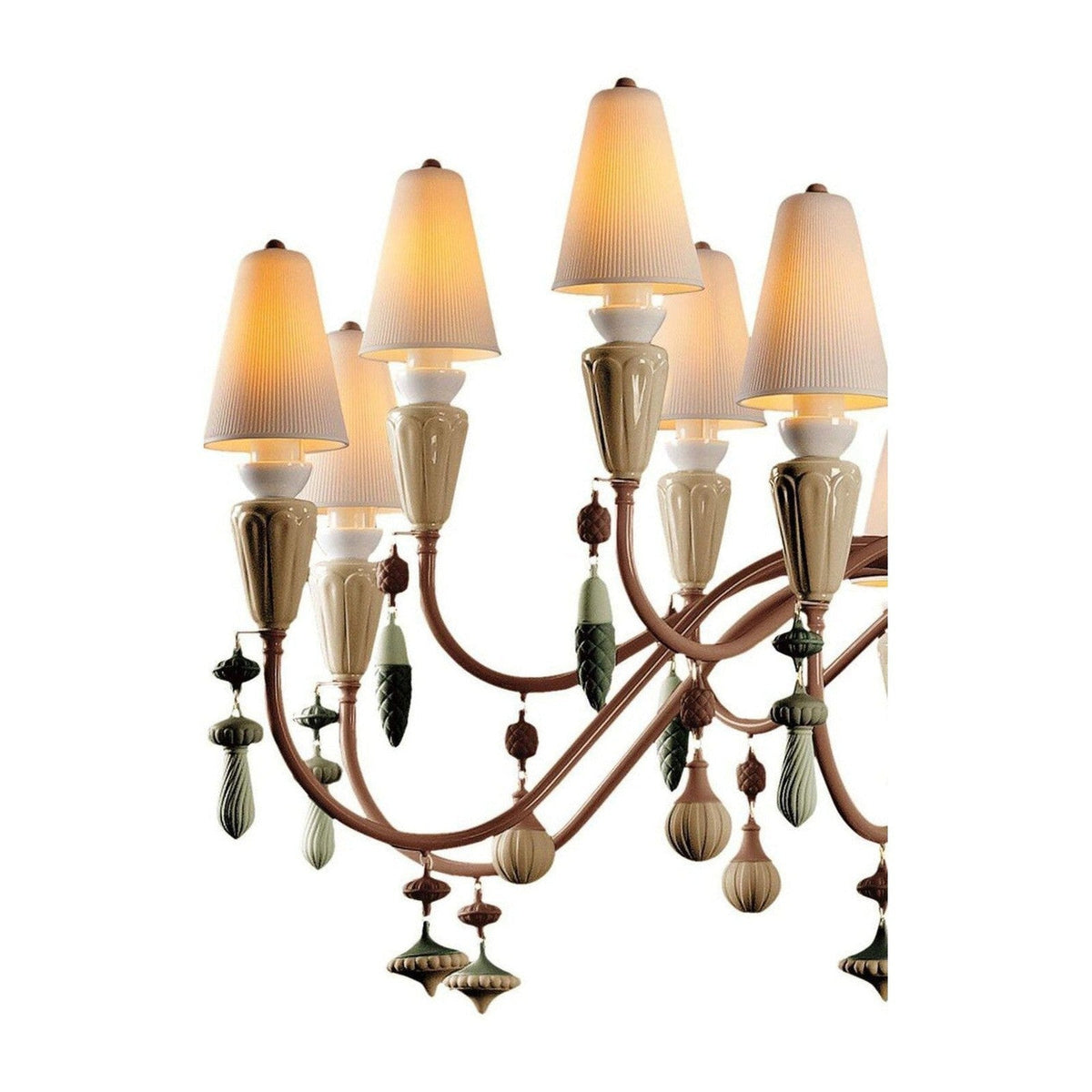 16-Light Organic Porcelain Chandelier / Spices / Medium