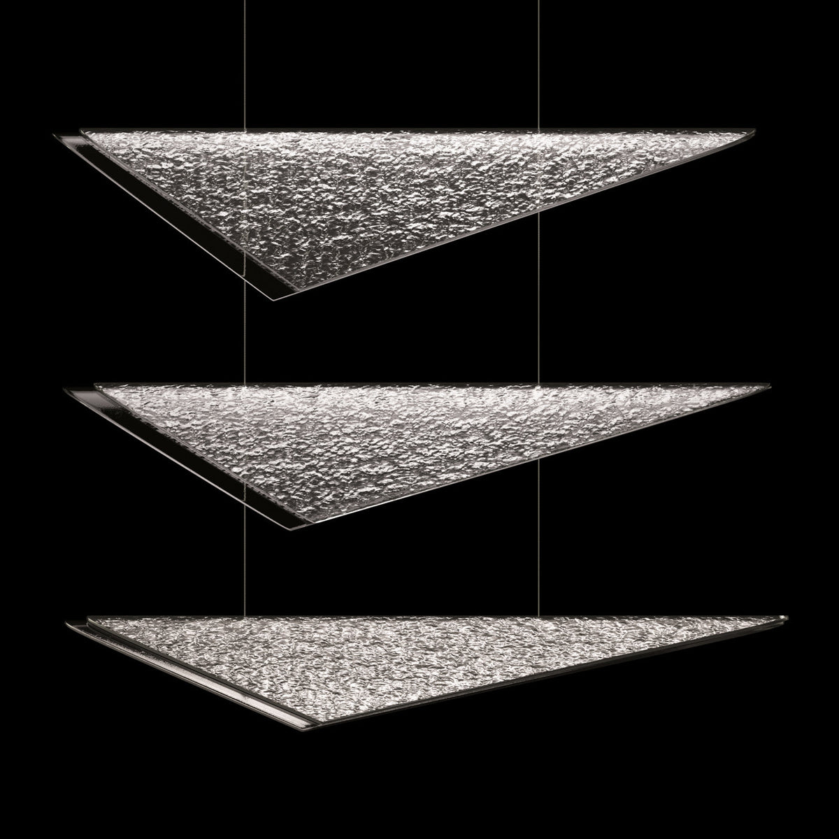 58-Inch Textured Glass Rectangular Pendant Light / Soft Gold / Amber Linear