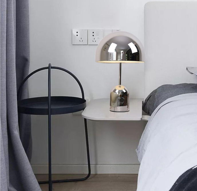 Metallic Mushroom Table Lamp / Rose Gold / UK