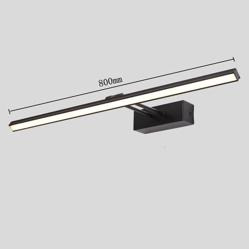 LED Strip Bathroom Mirror Wall Light / Black 500mm 10W / Warm white light