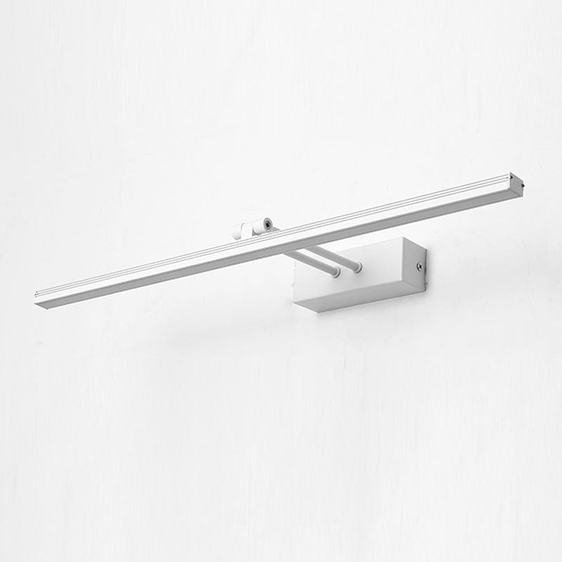 LED Strip Bathroom Mirror Wall Light / Black 500mm 10W / Positive white light