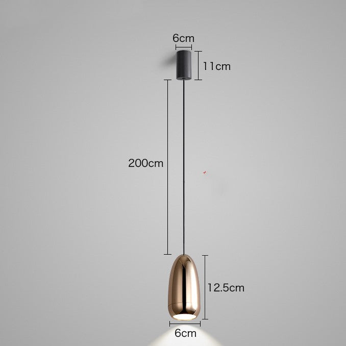 Modern Aluminum LED Pendant Chandelier / Black / Tricolor light
