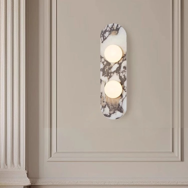 Retro Marble Bedside Wall Light / Warm Light / 1 Head