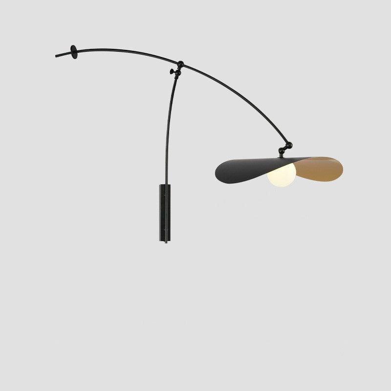 Nordic Black Gold Rocker Arm Wall Light