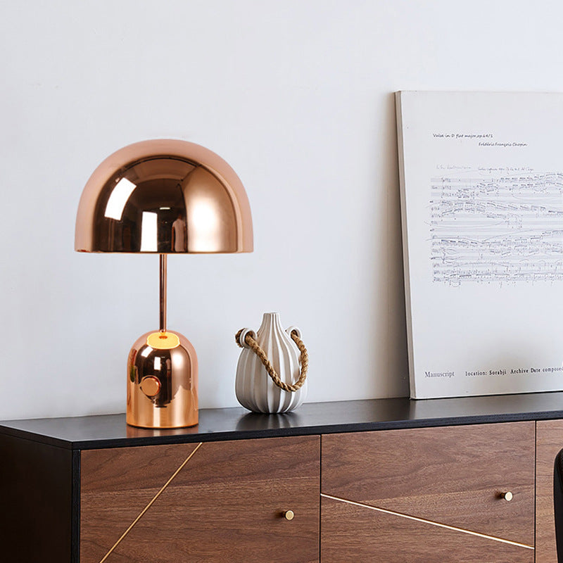 Metallic Mushroom Table Lamp / Rose Gold / US