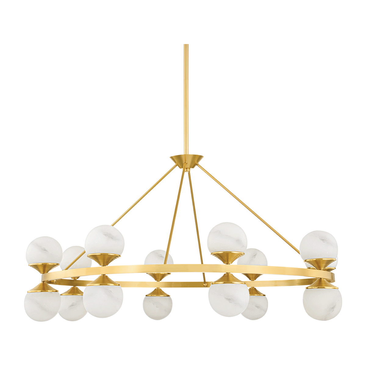 16-Light Aged Brass Chandelier / Default Title