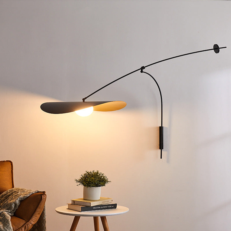 Nordic Black Gold Rocker Arm Wall Light
