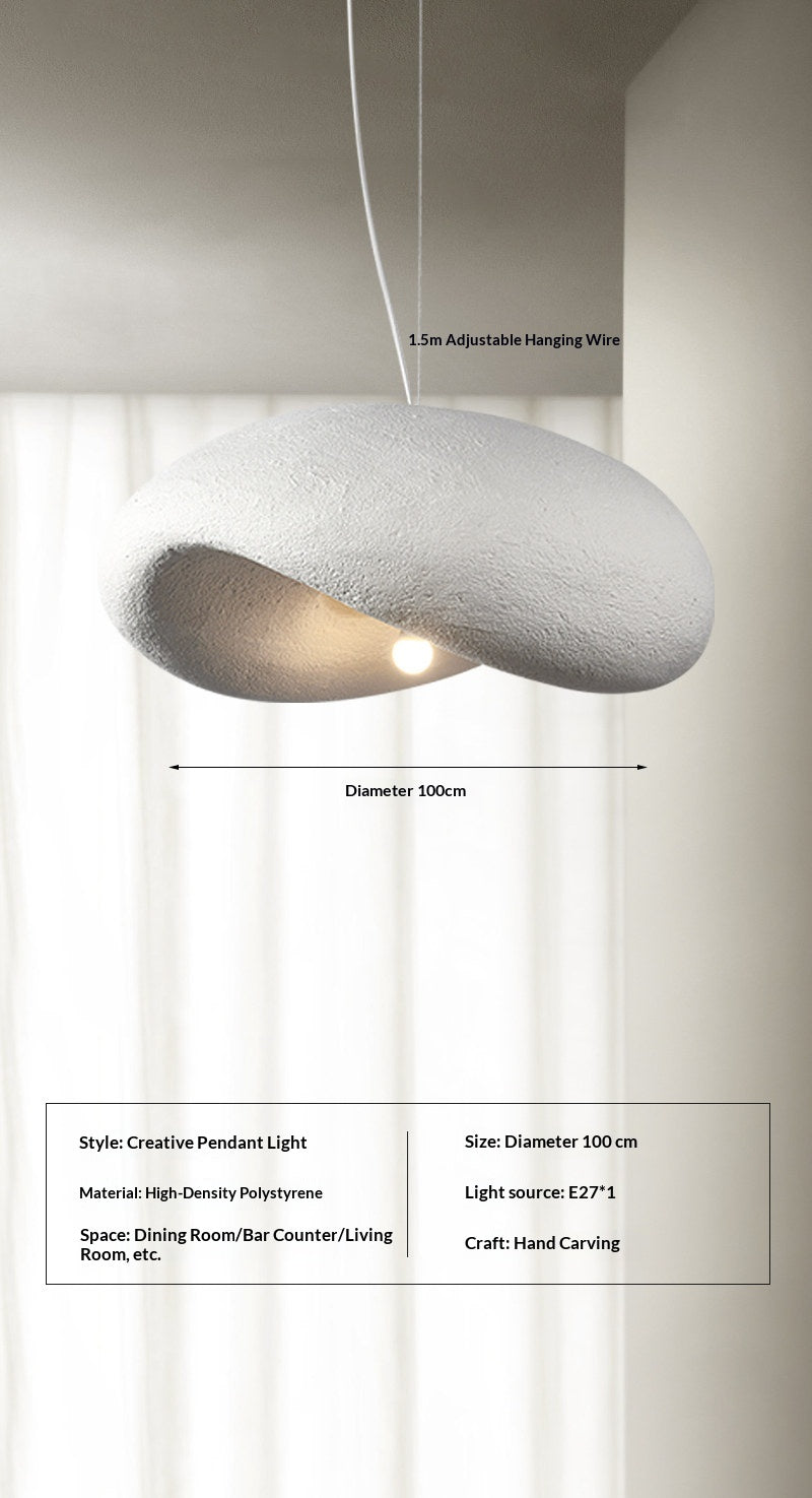 White Wabi-Sabi LED Chandelier / Extra Large  100CM in diameter / White