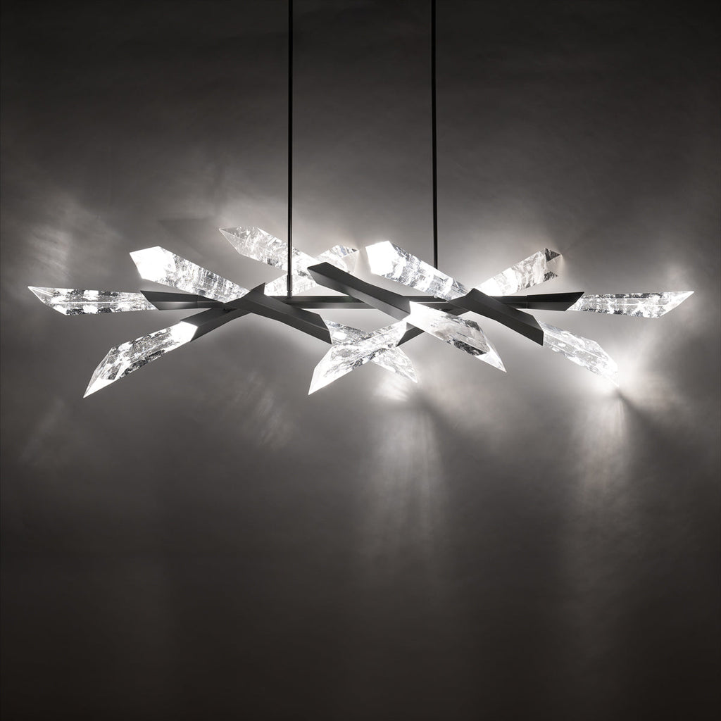 Optic Crystal Linear Pendant Light
