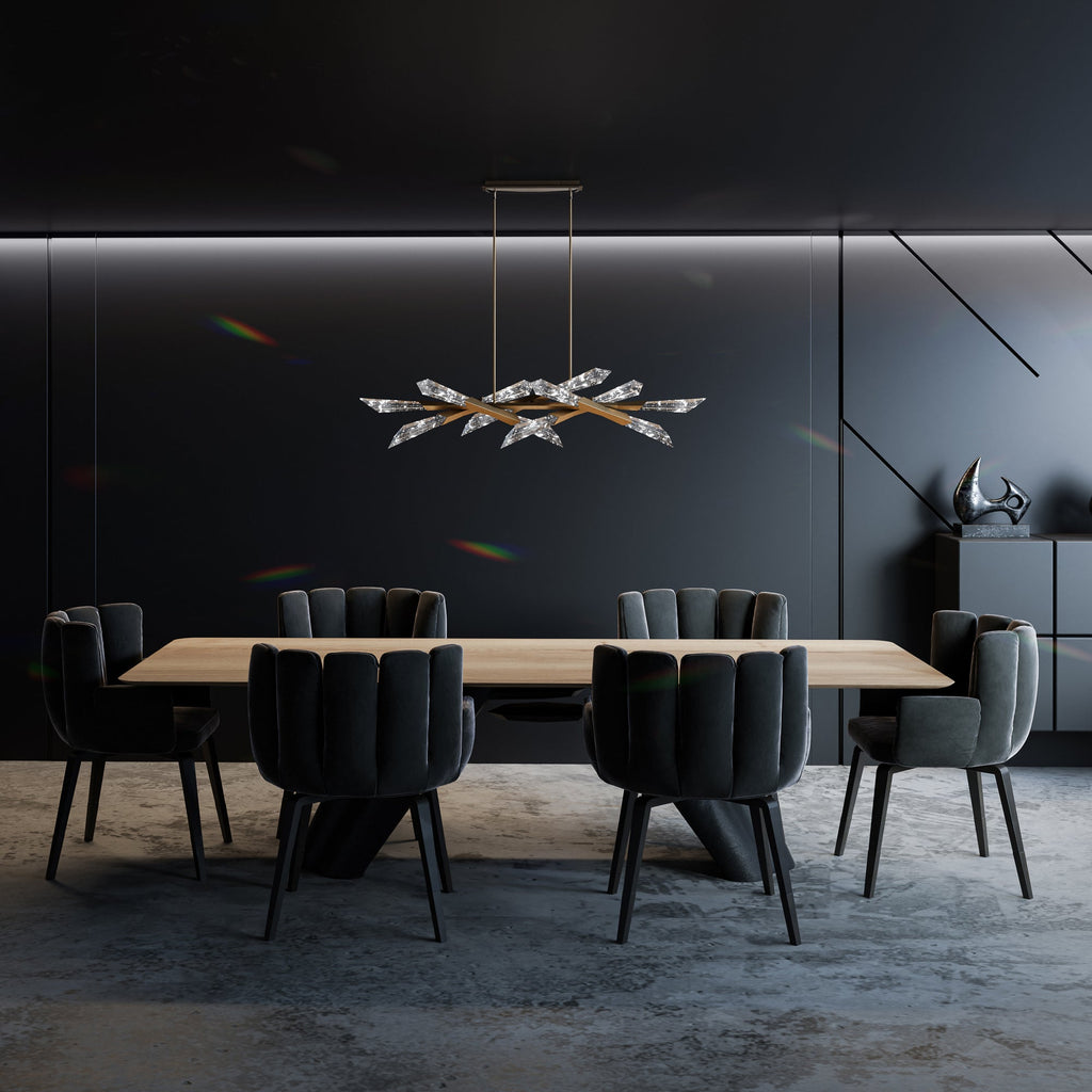 Optic Crystal Linear Pendant Light