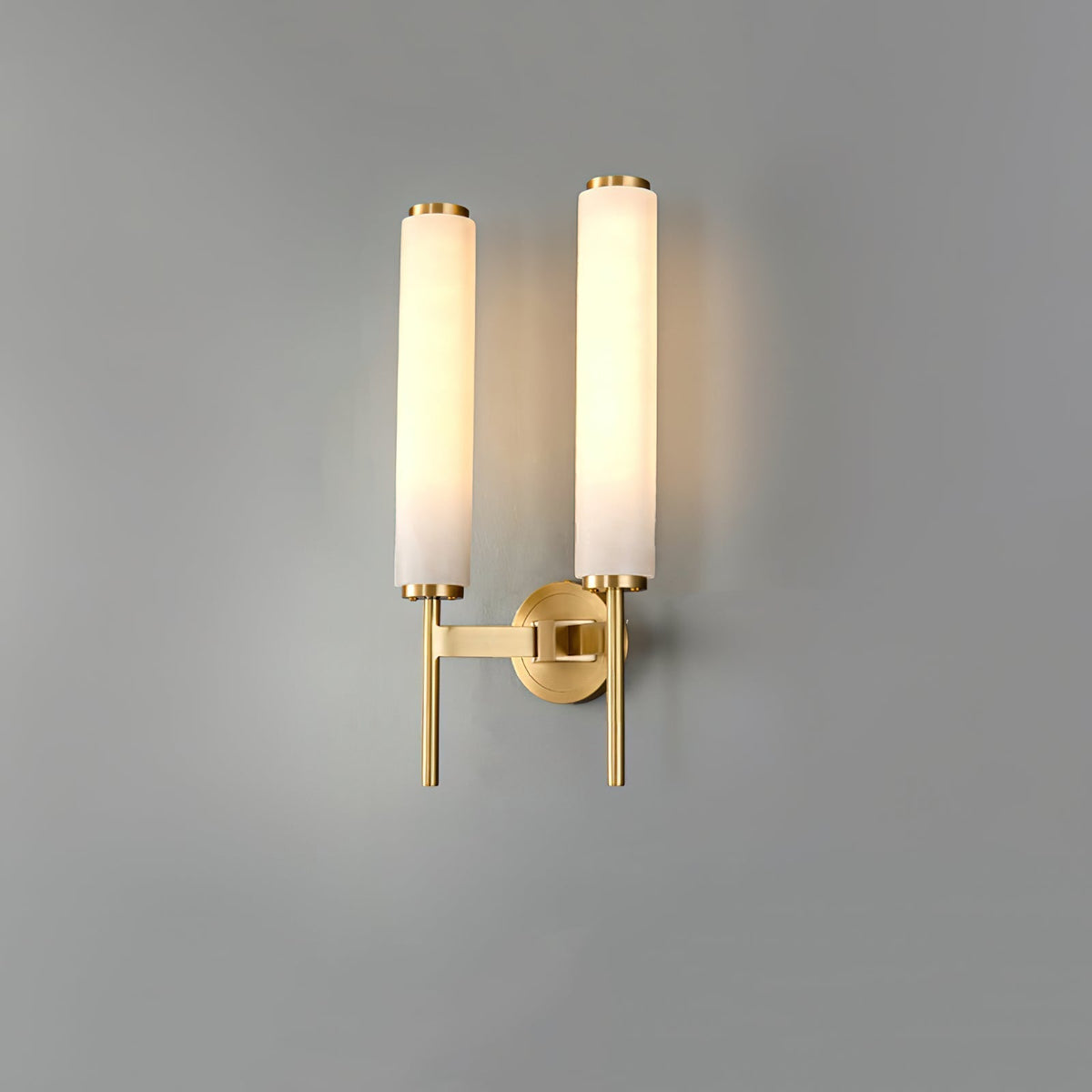 Antique Brass Alabaster LED Wall Light
