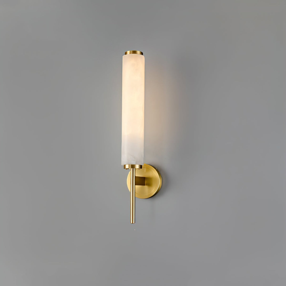 Antique Brass Alabaster LED Wall Light
