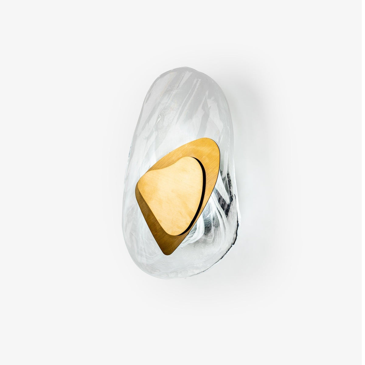 Translucent Glass Integrated LED Wall Light / ∅ 7.9″ x H 12.2″ / Dia 20cm x H 31cm / Black / Warm Light