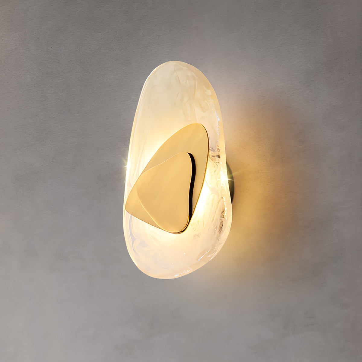 Translucent Glass Integrated LED Wall Light / ∅ 7.9″ x H 12.2″ / Dia 20cm x H 31cm Set of 2 / Copper / Warm Light