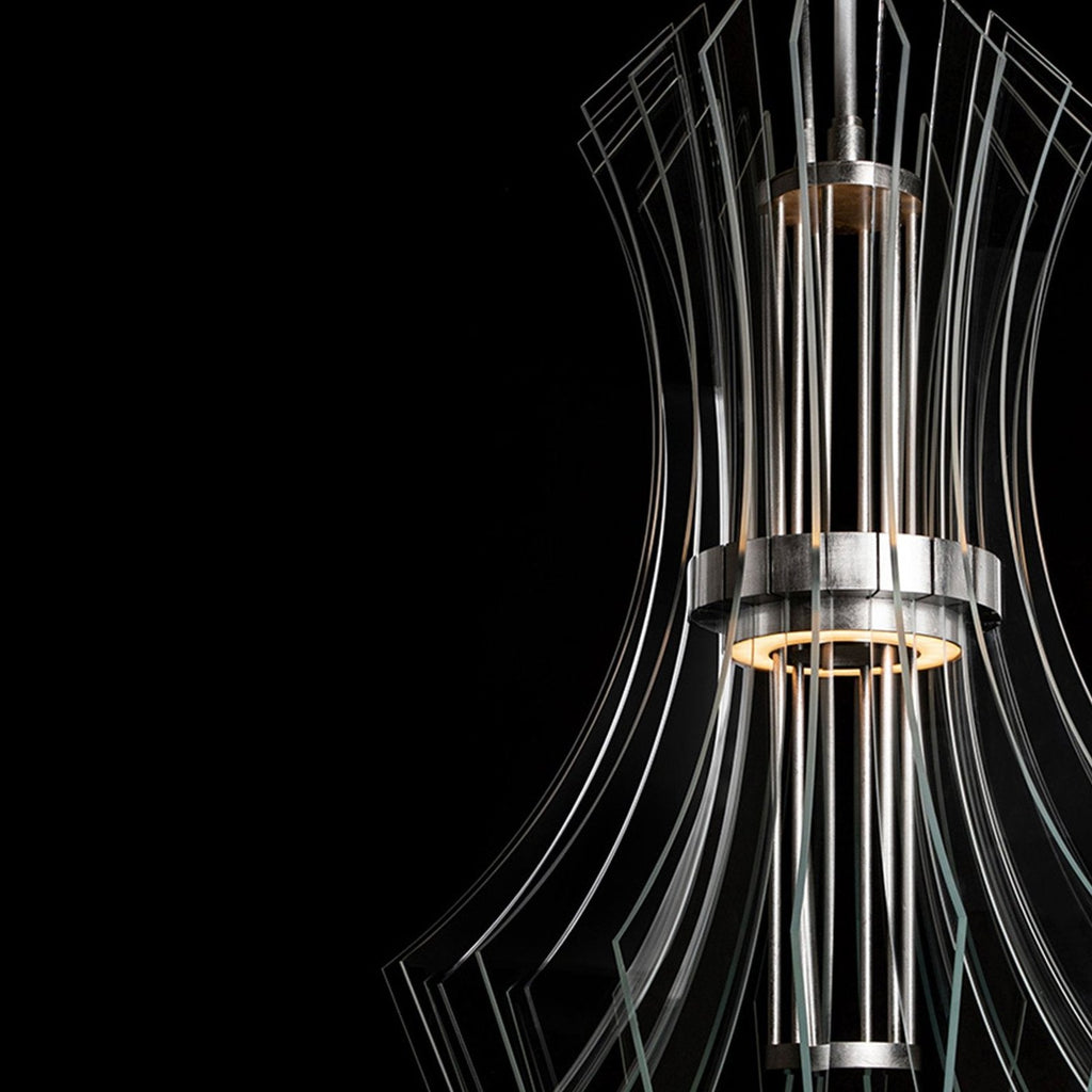 27.5-Inch Crystal LED Round Pendant Light