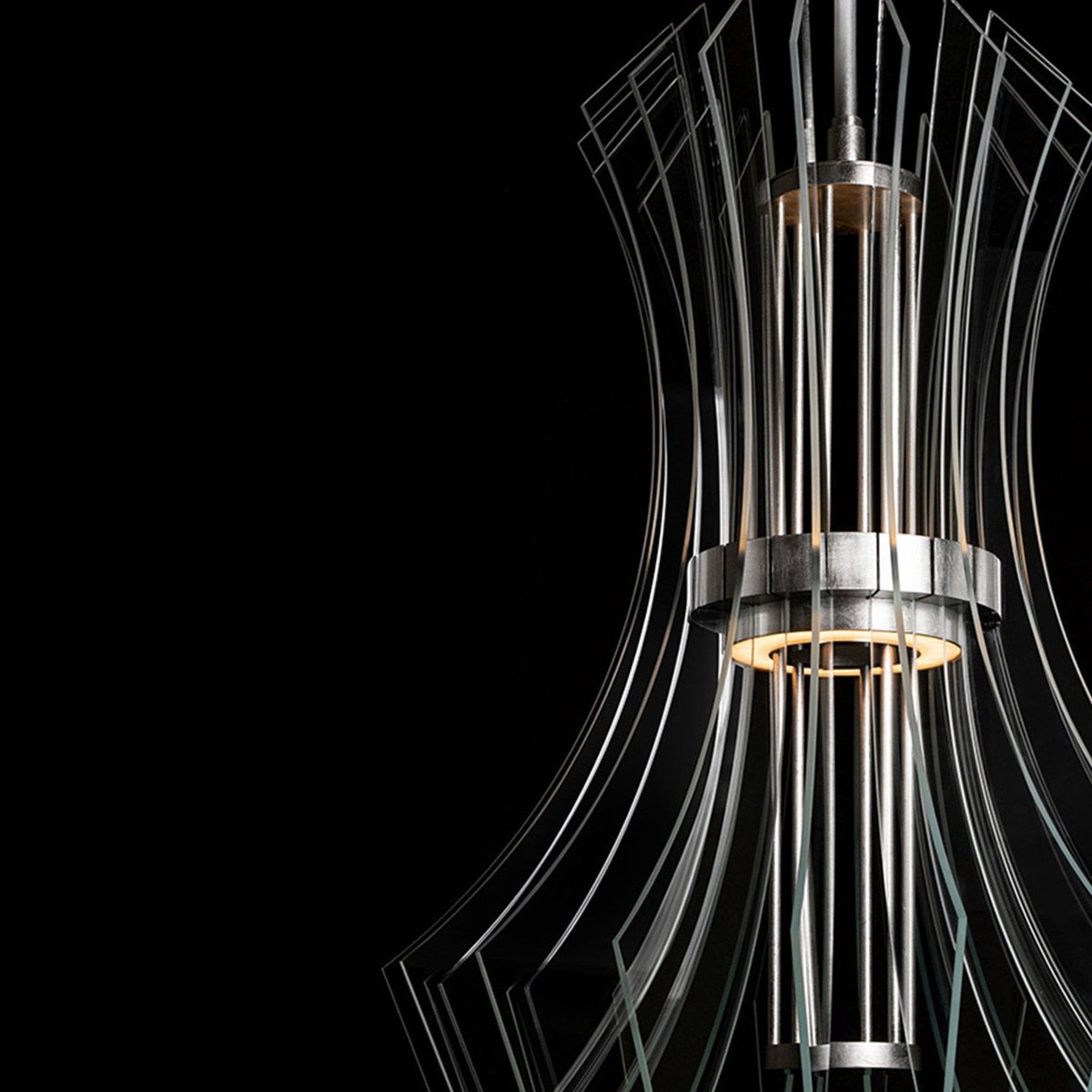 27.5-Inch Crystal LED Round Pendant Light