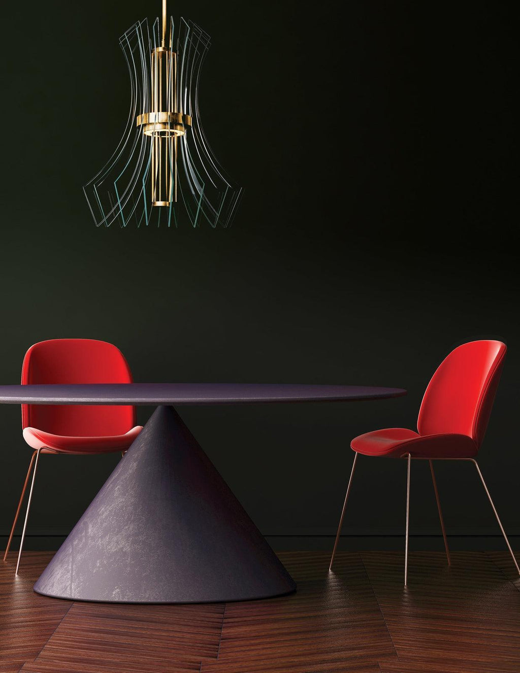 27.5-Inch Crystal LED Round Pendant Light / Down / Silver