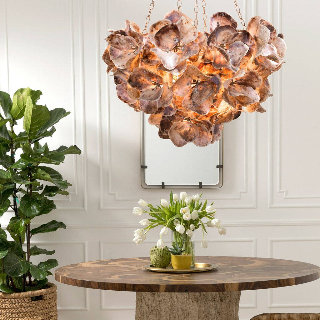 Contemporary Champagne Frost Natural Chandelier