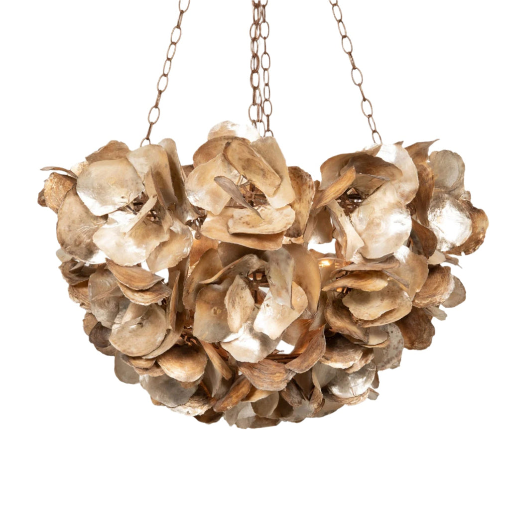 Contemporary Champagne Frost Natural Chandelier / Champagne