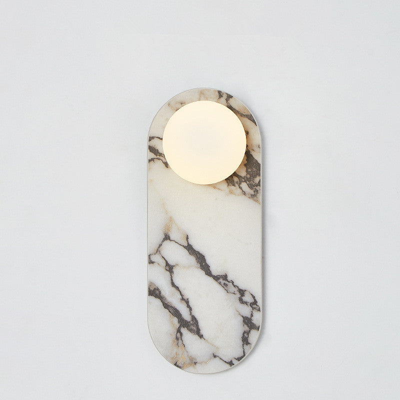 Retro Marble Bedside Wall Light / Neutral Light / 1 Head