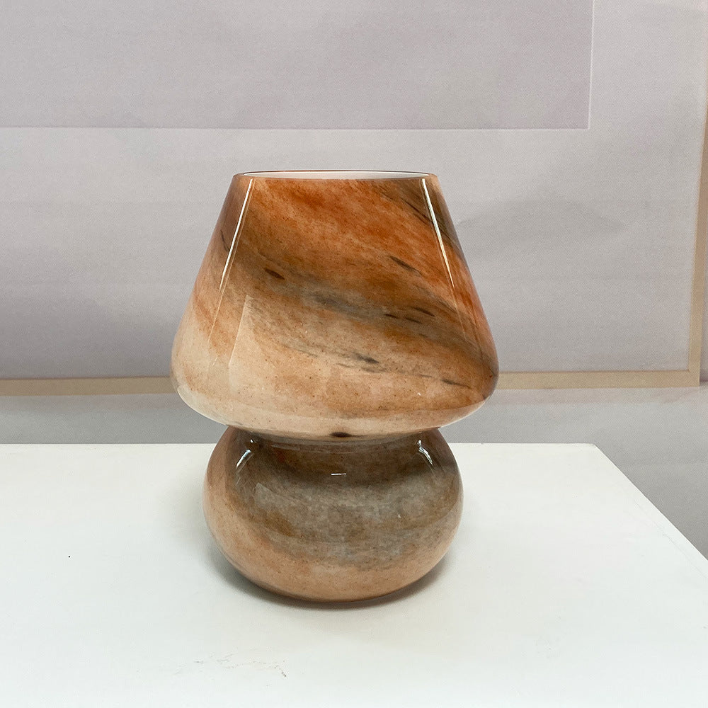 Handmade Glass Mushroom Table Lamp / Earth / UK