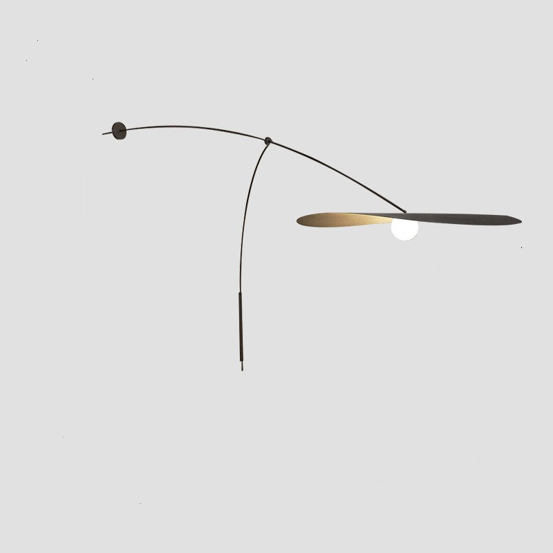 Nordic Black Gold Rocker Arm Wall Light