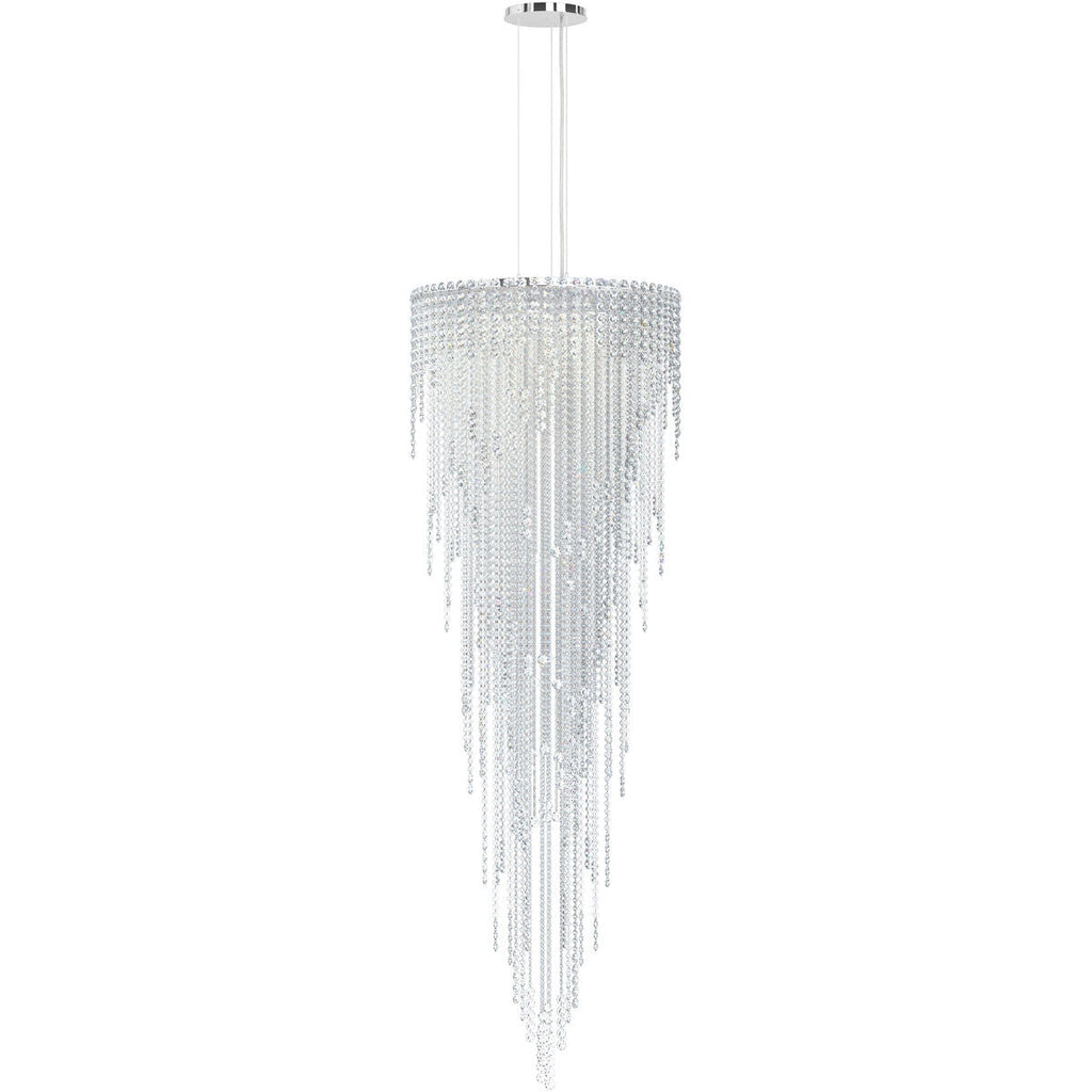 Crystal Strand Circular Pendant Light
