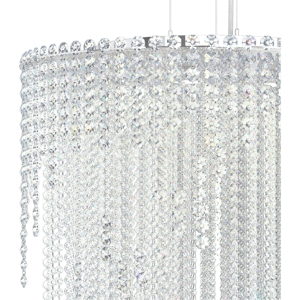 Crystal Strand Circular Pendant Light