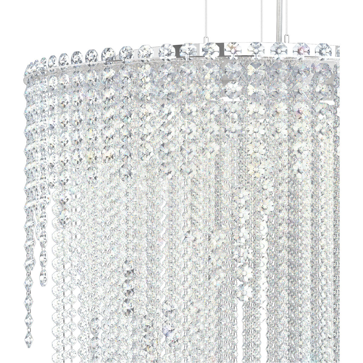 Crystal Strand Circular Pendant Light