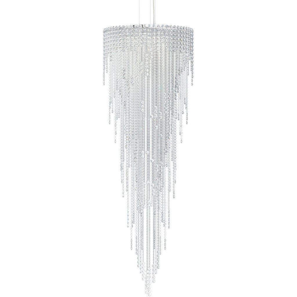 Crystal Strand Circular Pendant Light