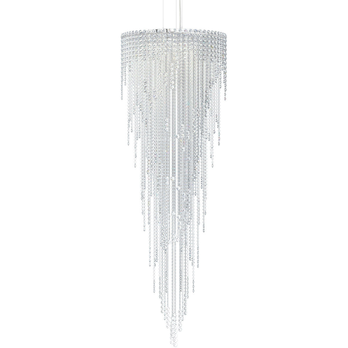 Crystal Strand Circular Pendant Light